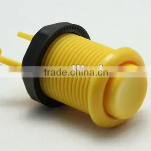 28mm Yellow Plastic Push Button Switch Electric Pushbutton Switch Single Control Momentary Game Accessories thumbnail-1