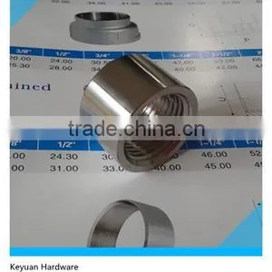 1/2" Half Coupling for Brewing Kettle NPT Taper Thread thumbnail-1