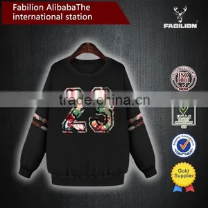 With SGS Certification Brand Winter New Style Number Embroidered Long Sleeved Woman Wear thumbnail-2
