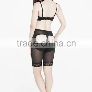 Women's Lace Trim Mesh Fabric Leg Wrap Invisible Booty Lifter thumbnail-3
