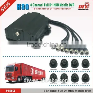 8CH H.264 HDD & SD Card Full D1 MDVR Mobile Video Surveillance Recorder System: H80 thumbnail-3