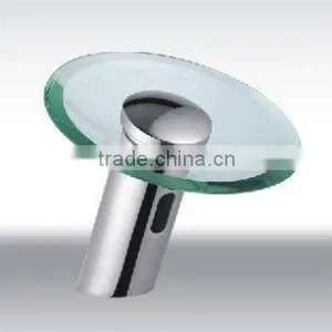 Brass High Infrared Sensor Faucet With Circular Glass QH0109 thumbnail-1