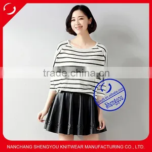 Custom 100 Cotton Bat Sleeve t Shirt Wholesale China thumbnail-1