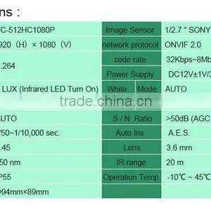High Definition 720p/960P/1080p Onvif Security Dome Ip Camera thumbnail-5