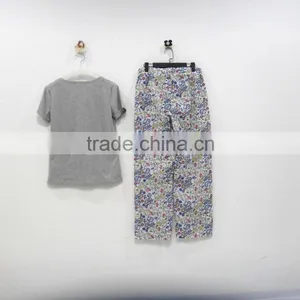 Leisure Coat Draw String Pants Grid Pajamas Women thumbnail-5
