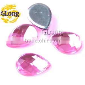 10*14mm Water Drop 3D Shaped Acrylic Flat Back Mix Color Rhinestone & Crystal For Stylish Bags Garment Shoes #GY015-14(Mix-s) thumbnail-4