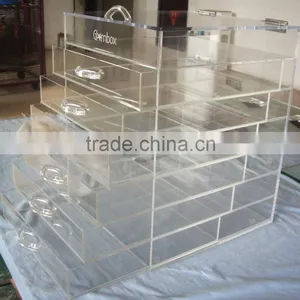 Transparent Acrylic Cosmetic Organizer With Drawer, Acrylic Makeup Organzier thumbnail-3