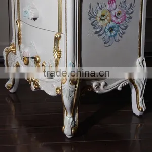 Classical Carved Furniture Antique Reproduction French Bedroom Bedstand-Italian Bedroom Furniture thumbnail-5