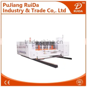 [RD-C910-2000-3] Automatic High Speed 3 Color Flexo Corrugated Carton Box Printing Die Cutting Machine thumbnail-1