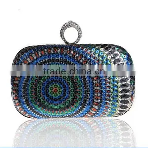 Fashion Eye of the Angel Lady Aluminum Box Sequin Clutch Evening Bags thumbnail-1