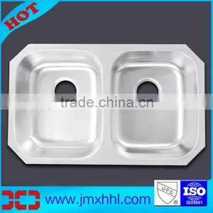 Double Bowl Shape 7447A Jiangmen Manufacturer Stainless Steel Undermount Utility Sink for Kitchen Countertop thumbnail-1