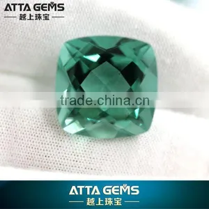 Lab Created Green Quartz 15x15mm Synthetic Green Large Quartz Crystals thumbnail-1