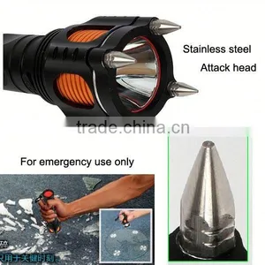 1196 Function 4 In 1-Alarm/Window Breaker 10W XML T6 Aluminum Material Led Flashlight thumbnail-3