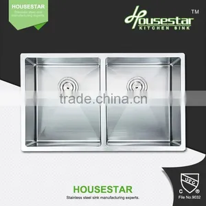 Latest Hot Selling!! Unique Design Stainless Steel Sink For Sale Handmade Under Counter Stainless Steel Sinks-- R10-3219(50/50) thumbnail-1
