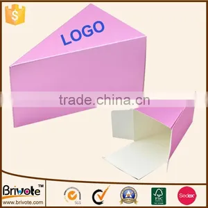Recycled Brown Kraft Paper Food Box OEM Triangle Sandwich/cake Box thumbnail-2