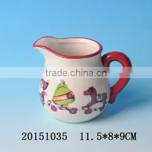 Decorative Ceramic Milk Jug With Santa Claus/tree/horse Painting thumbnail-1