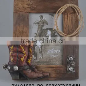 Cowboy Cross Necklace Photo Frame Polyresin Home Decor thumbnail-3