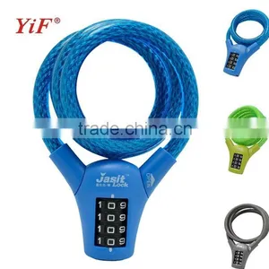 YiFeng 4 Digit Combination Bicycle Lock Cable Lock YF21059 thumbnail-1