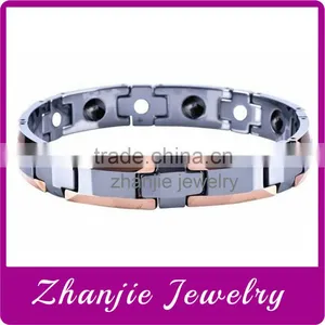 China Manufactures Wholesale Fashion Stainless Steel Health Magnetic Therapy Bracelet Stainless Steel Tungsten Bracelet thumbnail-1