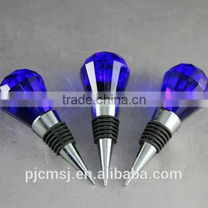Wholesale Blue Beautiful Crystal Wine Stopper For Wedding Thank You Gifts thumbnail-2