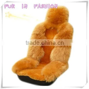100% Real Sheepskin Winter Fur Car Seat Covers thumbnail-1