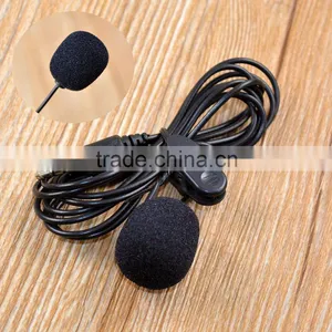 150cm Clip Microphone Black Hands On Mini Lapel 3.5mm Mic For PC Notebook Laptop thumbnail-1
