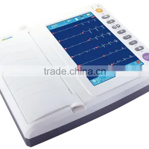 Best Price of CE Marked Digital 12 Channel 12 Leads Portable ECG Machine With Bulid-in Printer thumbnail-3