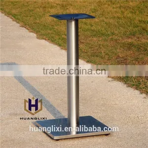 2016 Quadrate Brushed Stainless Steel Table Leg Stainless Steel Chassis Restaurant Table Frame Coffee Room Furniture Legs thumbnail-4
