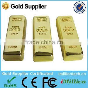 Custom Logo Gold Bar USB Flash Drive thumbnail-3