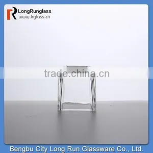 LongRun Square Crystal Glass Candle Holder With High Quanlity thumbnail-5