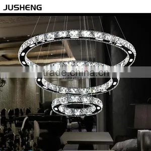 Hot Sell Modern Crystal LED Round 20cm Circle Chandelier Pendant Lights For Home Hotel Restaurant thumbnail-5
