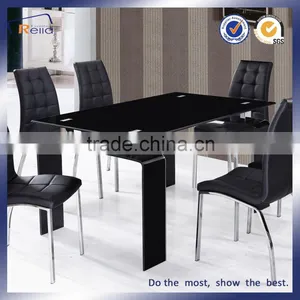Home Furniture Dining Room Transparent Glass Dining Table thumbnail-3