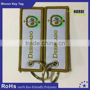 Cheapest and Best Quality Embroidery Twill Key Chain /laser Cut Key Tag thumbnail-2