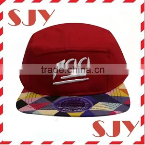 Custom All Over Print Floral 5 Panel Biker Hat thumbnail-4