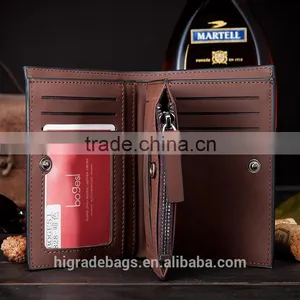 Trendy Bifold Mens Wallets With Coin Pocet In Brwon Color Wholesale thumbnail-2