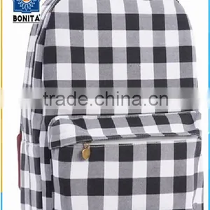 Backpack For Student Teenager School Tartan Back Pack thumbnail-2