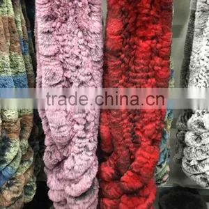 Fashion Style Fur Scarf Shawl / Rex Rabbit Fur Scarf From China thumbnail-6