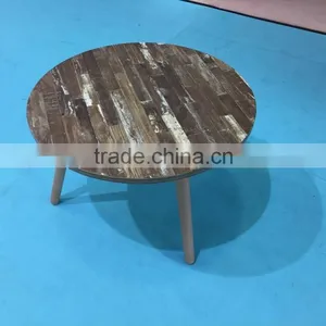 Small Wooden Coffee Table With Beech Wood Legs thumbnail-1