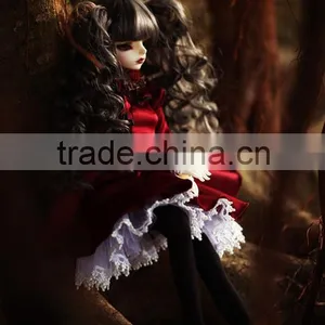 High Quality Dark Brown Deep Curly Lolite 1/4 BJD Doll Wigs thumbnail-4