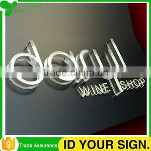 Hard Broken Laser Engraving Transparent 3D Plastic Acrylic Letters With Any Design thumbnail-4