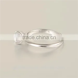 925 Latest Simple Design Ladies Coustume Jewelry Italian Silver Rings thumbnail-2