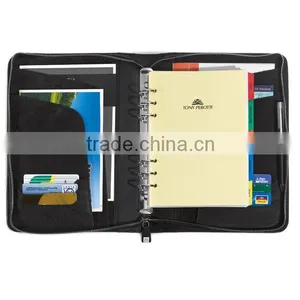 Zipper Leather Agenda Organizer Planner Notebook thumbnail-1