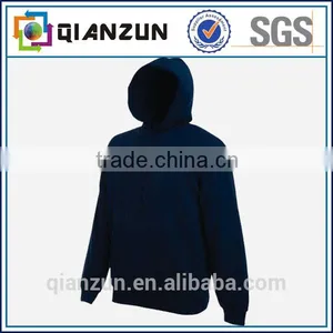 High Quality Plain Cheap Black Cotton Fleece Men's Hoody thumbnail-1