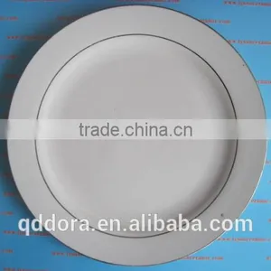Ggk Ceramic Dinner Plate,white Ceramic Dinner Plates,flat Ceramic Plate thumbnail-1