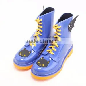 2016 New Design Girls Lovely Solid Martin PVC Rain Boots thumbnail-4