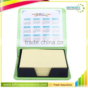 Color Leather Box With Calendar Sticky Custom Memo Pad thumbnail-1