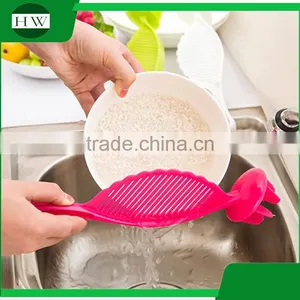 Multipurpose Plastic Manual Hanging Rice Sifter Wash Washing Basin Strainer Sieve thumbnail-1
