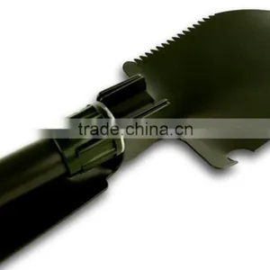 5 in 1 Folding Camp Shovel, Hoe, Compass, Saw and Bottle Opener With Free Compact Carrying Case thumbnail-5