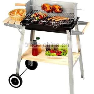 Large Enameled BBQ Grill Trolley thumbnail-6
