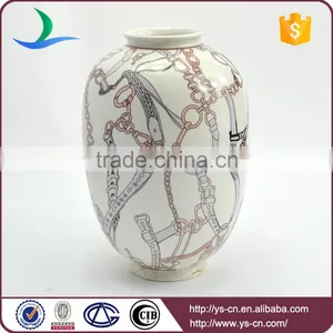 Best Selling Products Round Chain Design Ceramic Vases for Flowers thumbnail-1